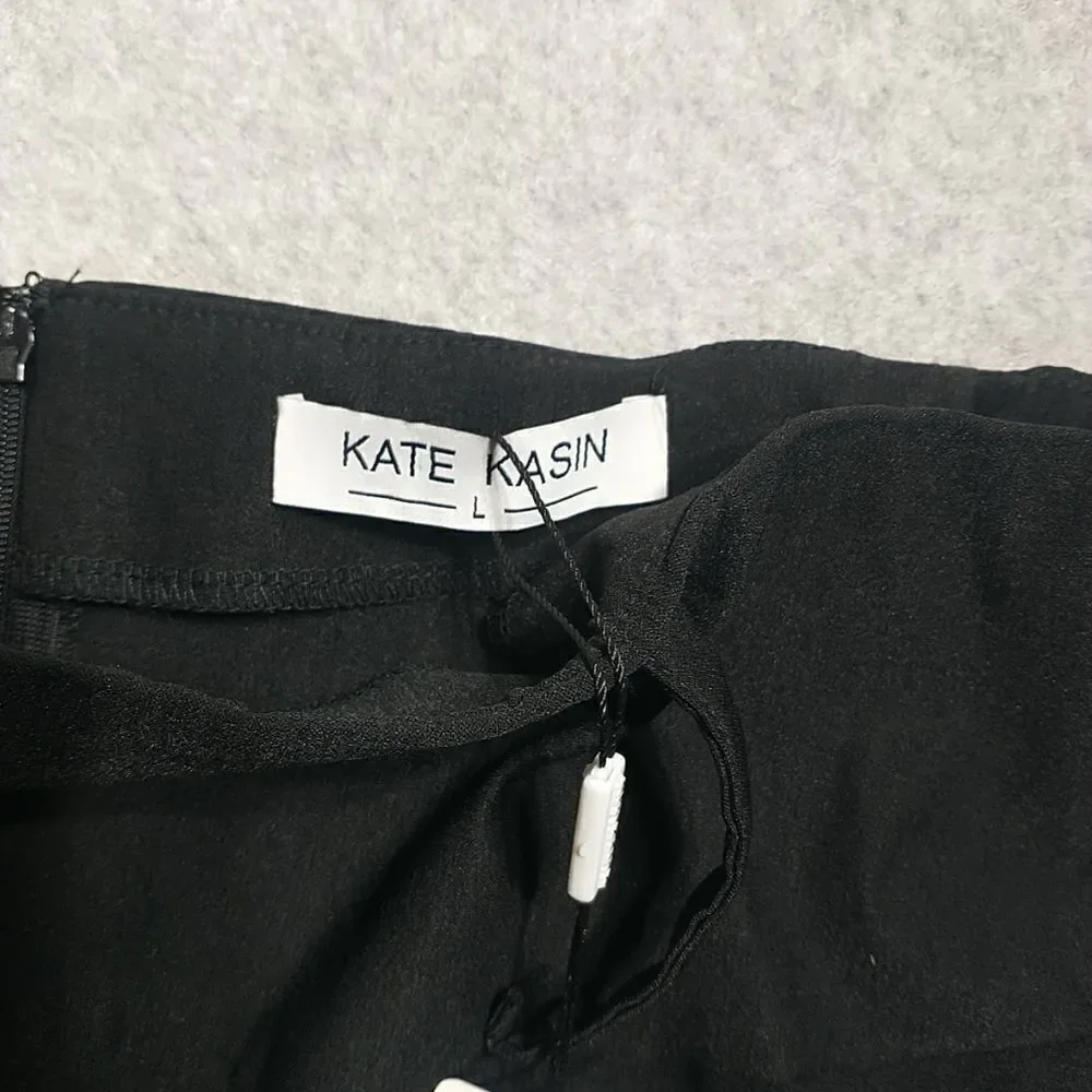Kate Kasin Pencil Skirt Women's Black Business Professional SIZE Large .